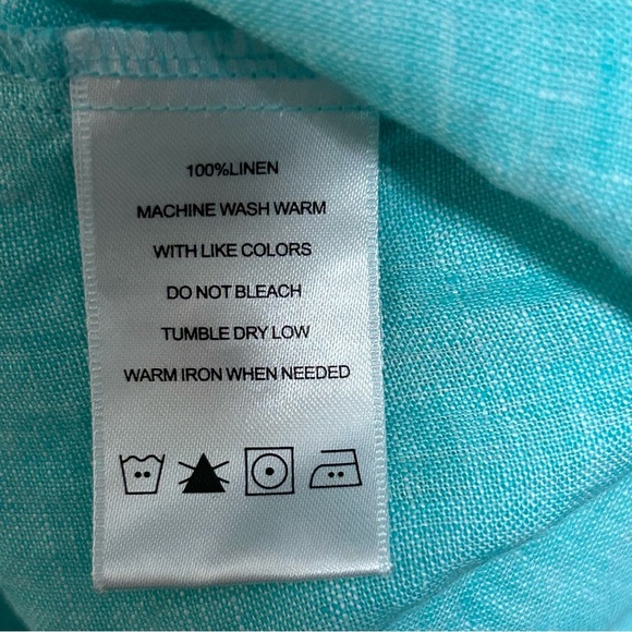 Foxcroft Long Sleeve Button Down Linen Shirt - Picture 5 of 8